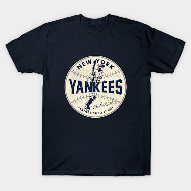 Babe Ruth Yankees by  Buck Tee T-Shirt by Buck Tee